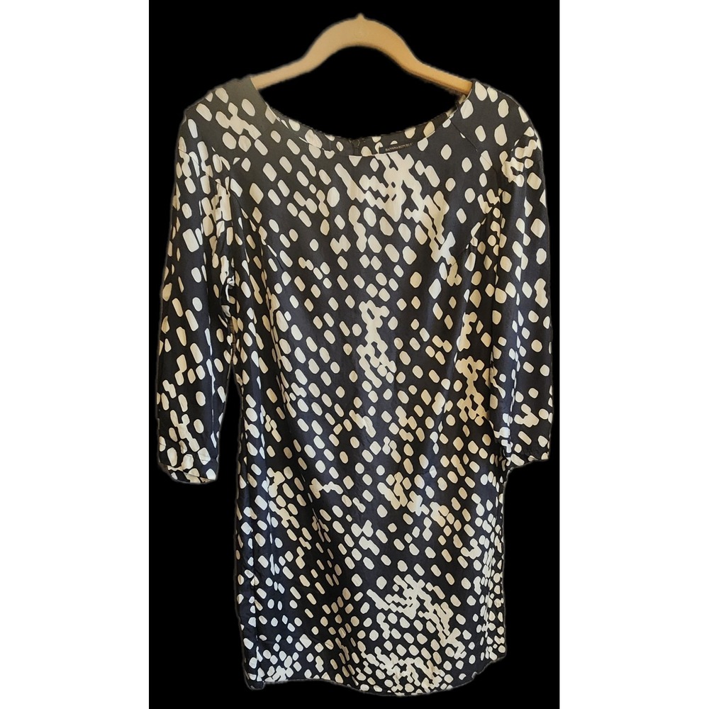 Banana Republic Silk Blend Shift Dress In Size 10 (Geometric Print) Vintage 2009